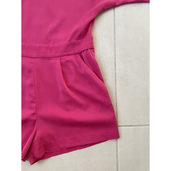 Diane von Furstenberg Romper Shorts Soleil Silk Stretch Pleated FLAW - Picture 3 of 15